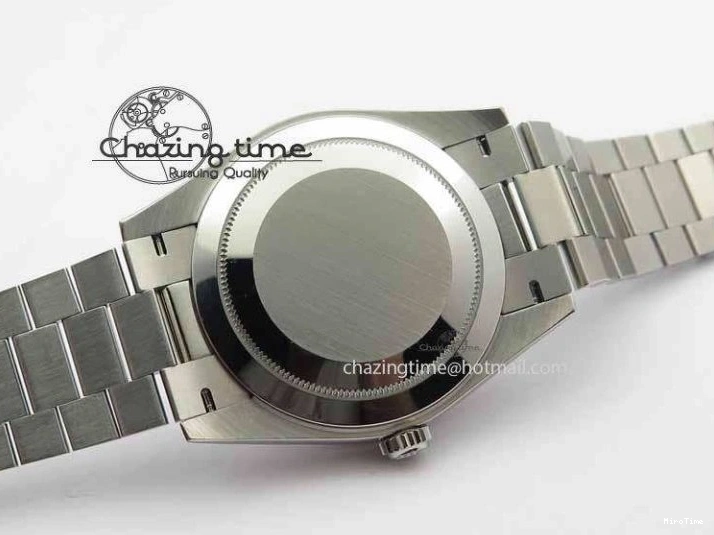 MiroTime 1218 Stylish Day Date 40mm SS BP Maker Best Edition Diamond Bezel Ice Blue Dial On SS Bracelet ETA 3699